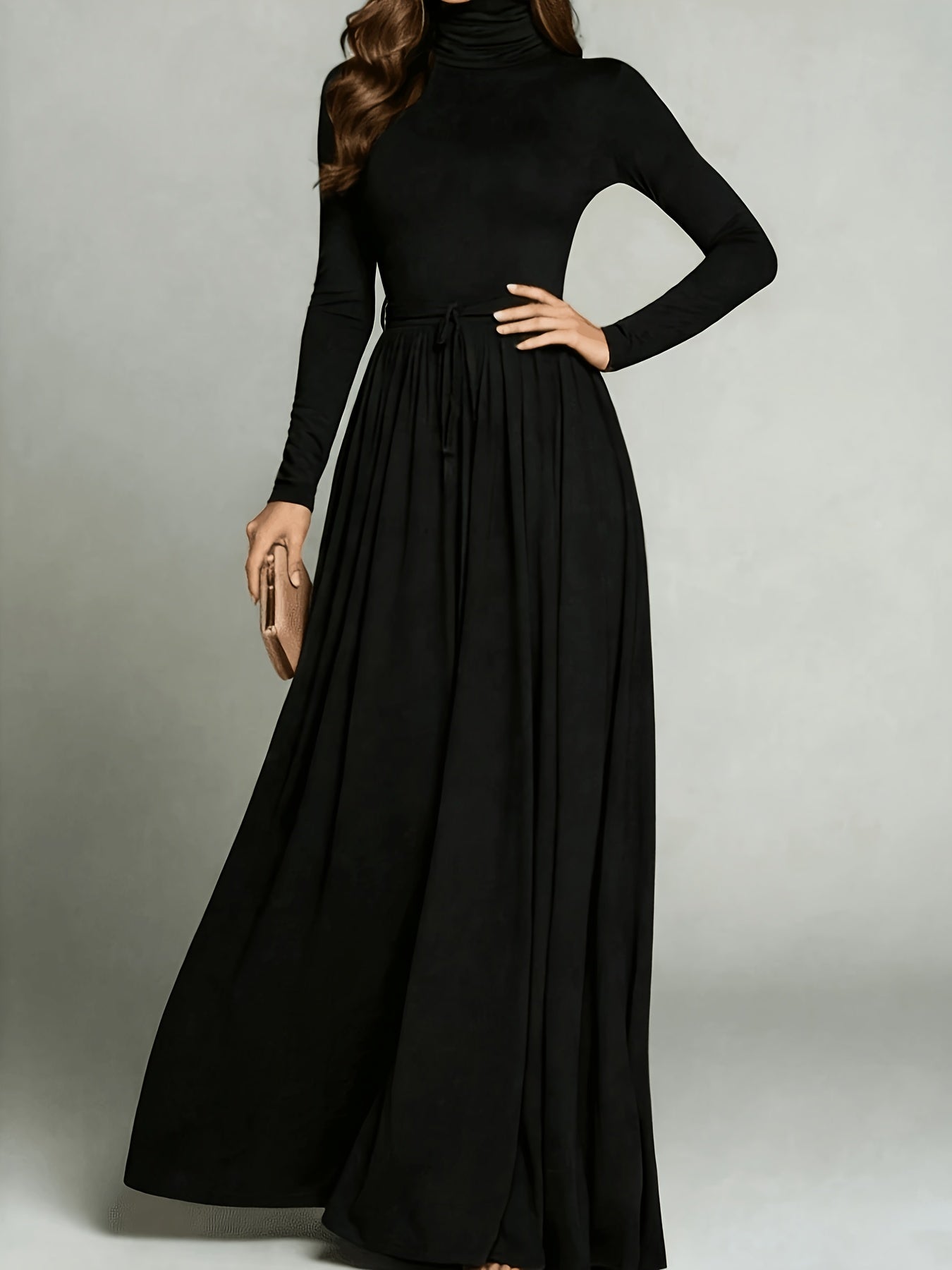 Women's Vintage Neckline Evening Dress in Orange