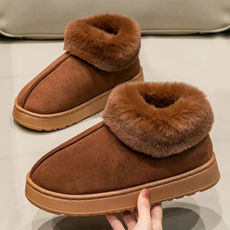 Women's Fold Over Cuff Slipper Booties
