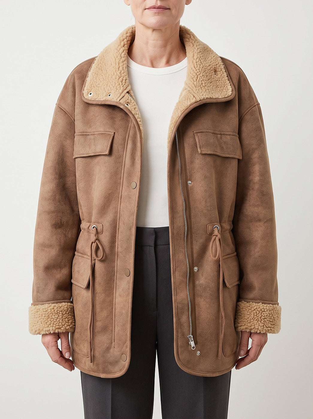 Women's Sherpa Lined Trucker Jacket