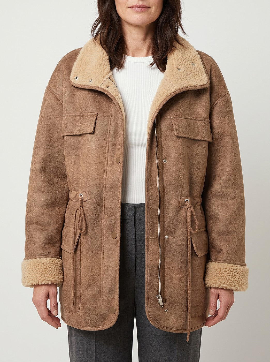 Women's Sherpa Lined Trucker Jacket