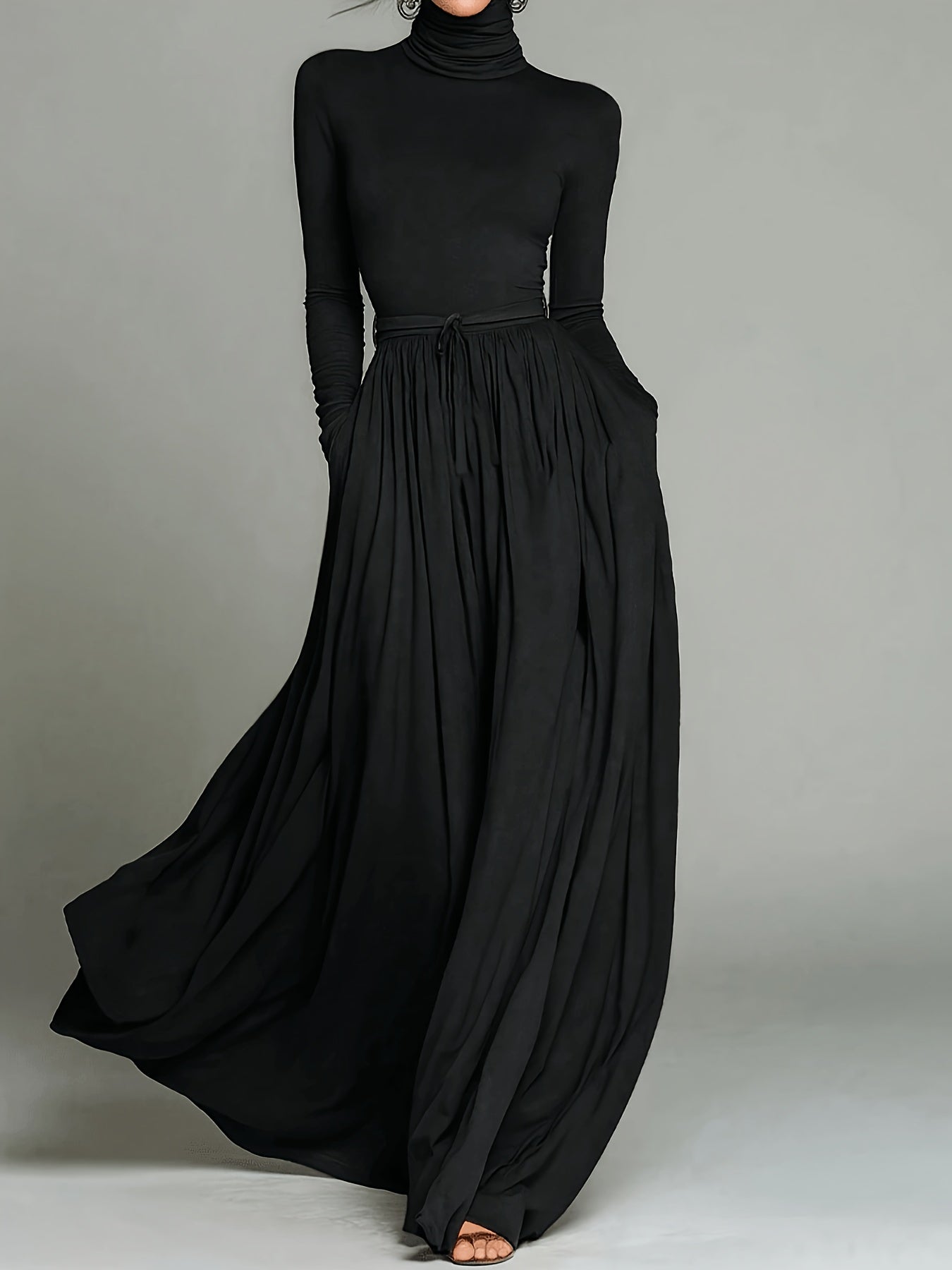 Women's Vintage Neckline Evening Dress in Orange