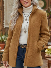Women's Zip Up Stand Collar Jacket