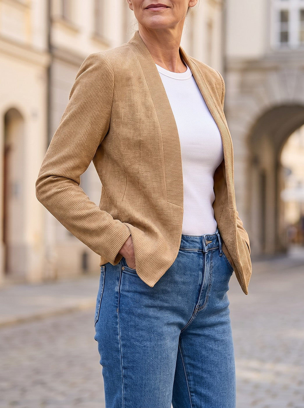 Women's Open Front Boyfriend Blazer