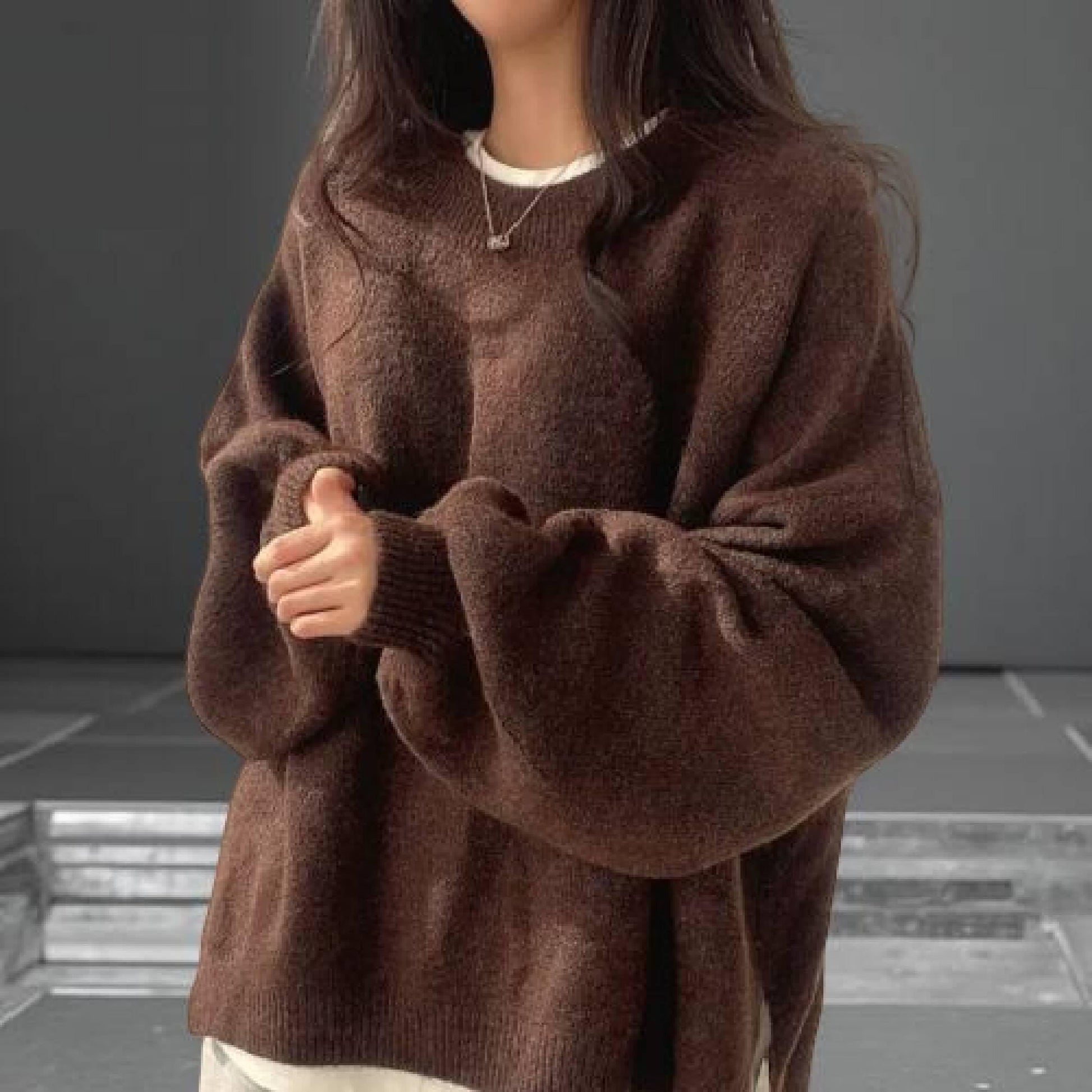 Women's Oversized Crew Neck Sweater