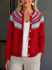 Women's Fair Isle Button Front Cardigan