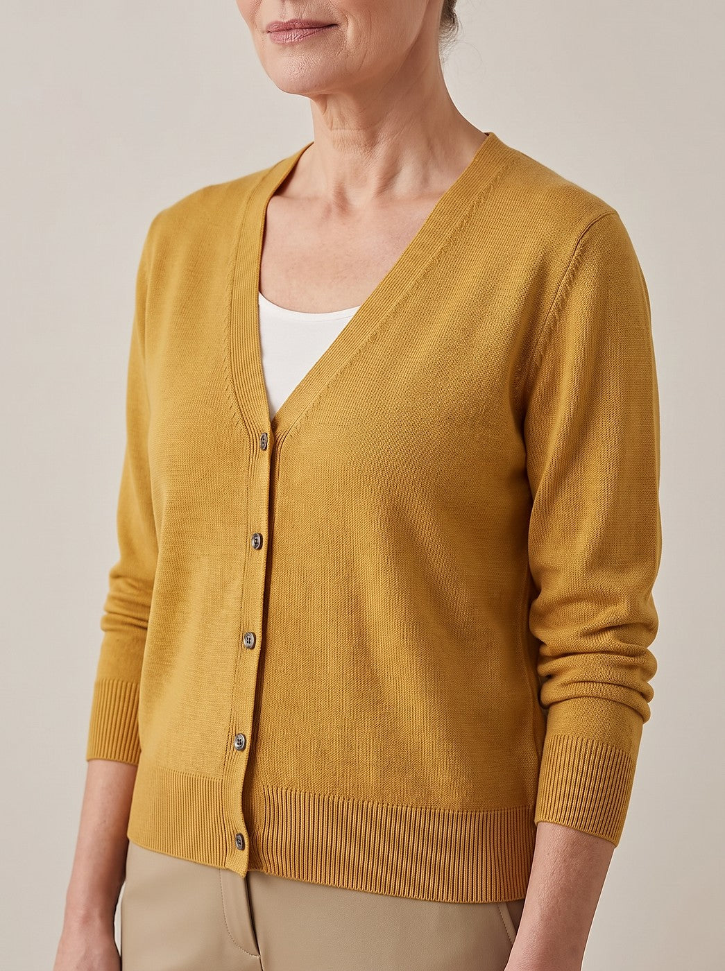 Women's V Neck Button Up Cardigan