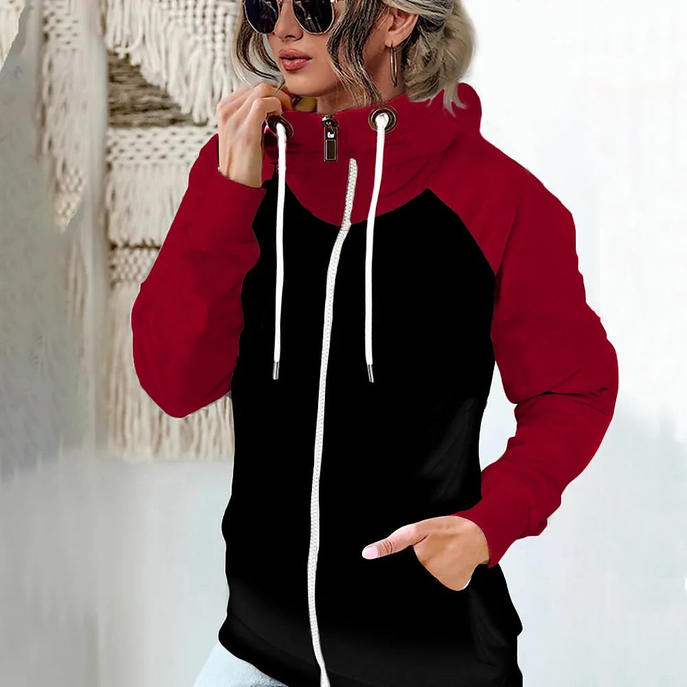 Women's Full Zip Hoodie Raglan Sleeve Fleece