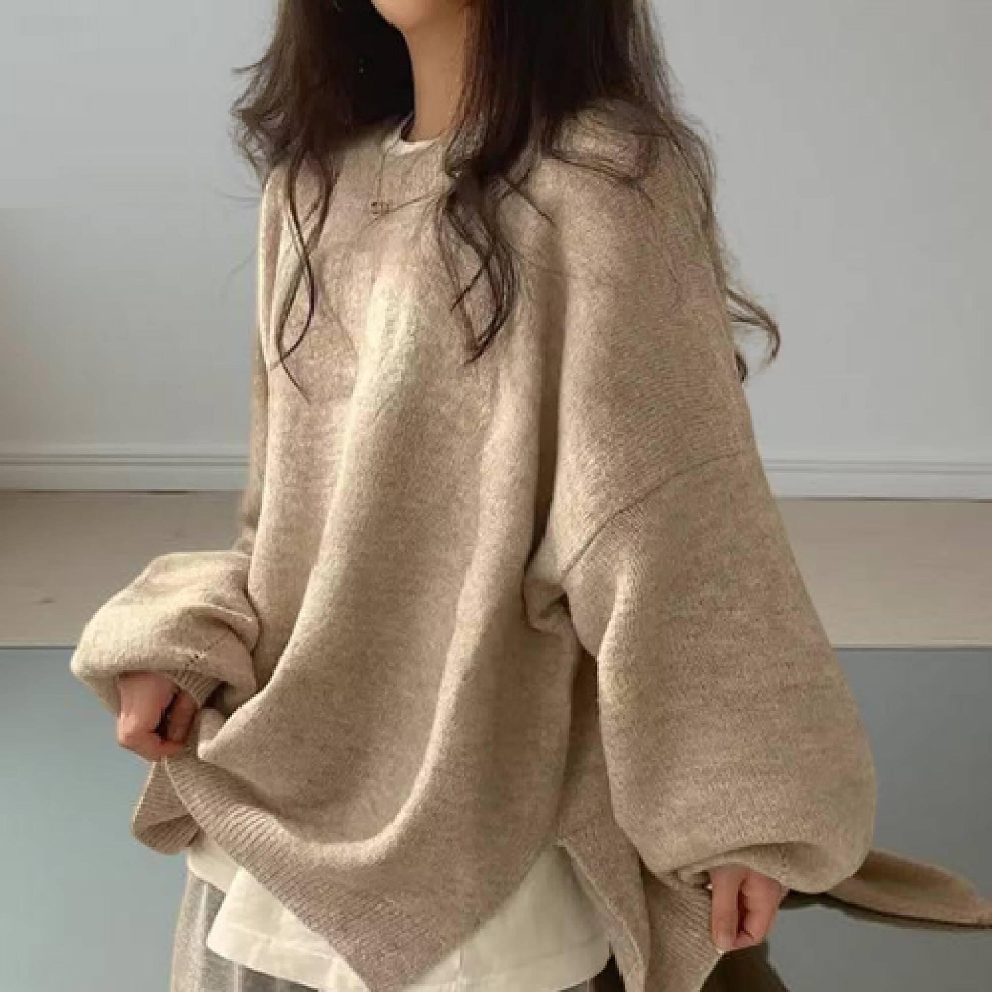 Women's Oversized Crew Neck Sweater
