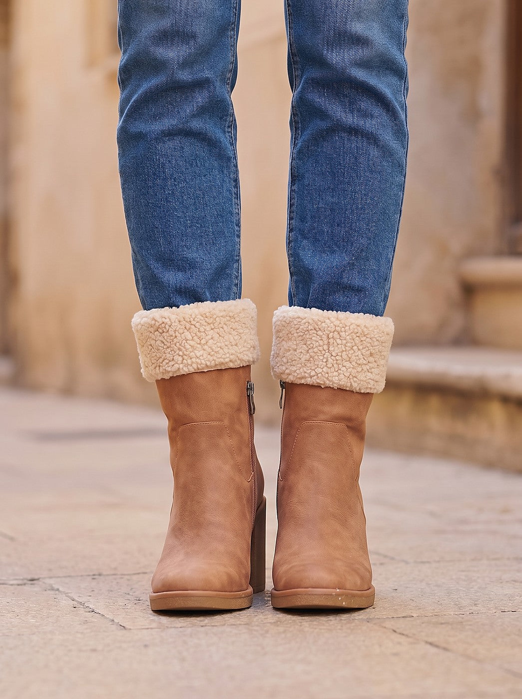 Women's Sherpa Cuff Mid Calf Winter Boots