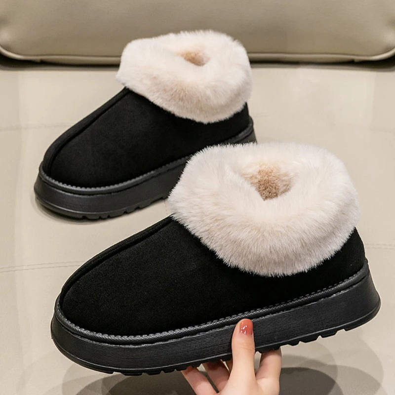 Women's Fold Over Cuff Slipper Booties