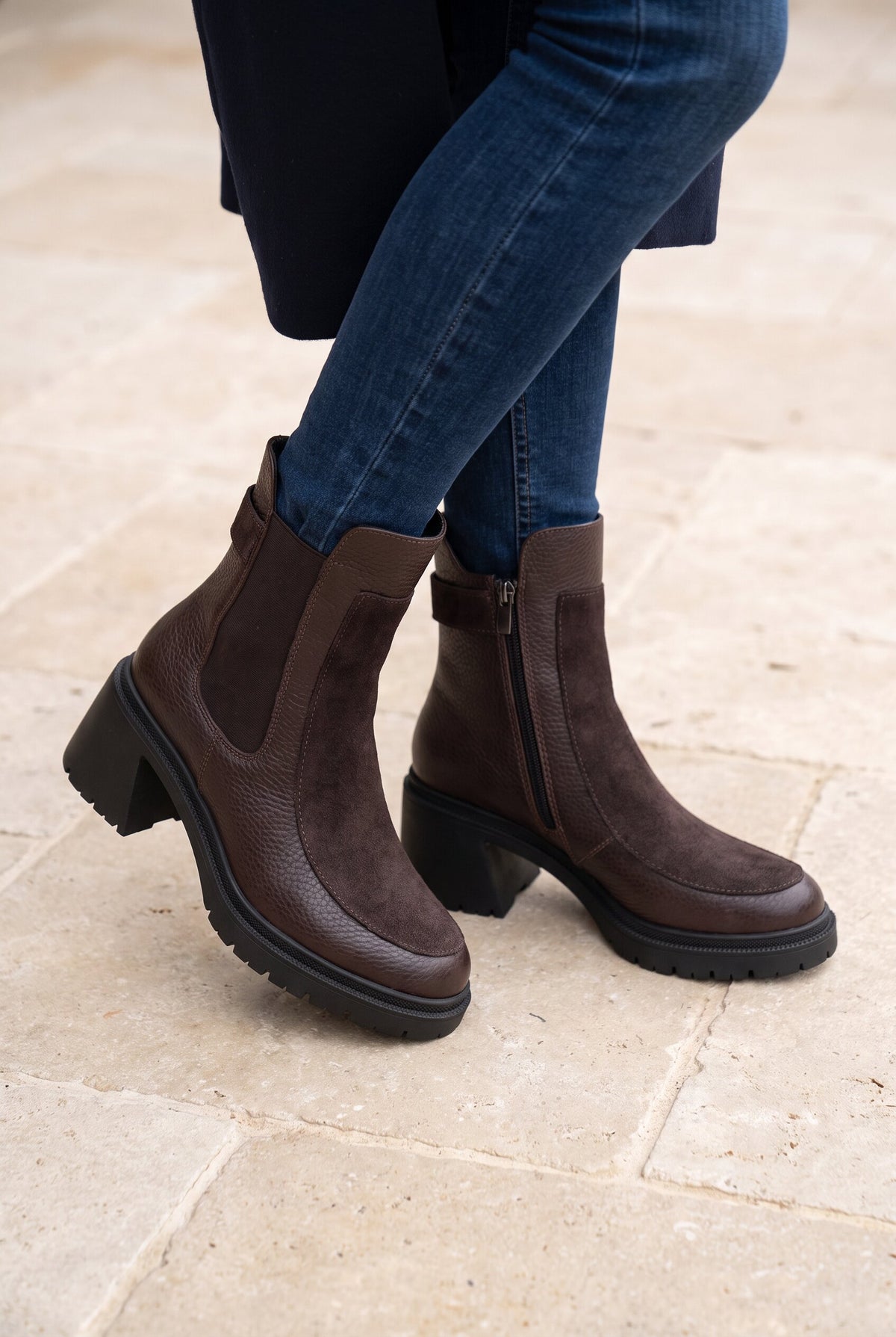 Women's Fur Lined Chunky Ankle Boots