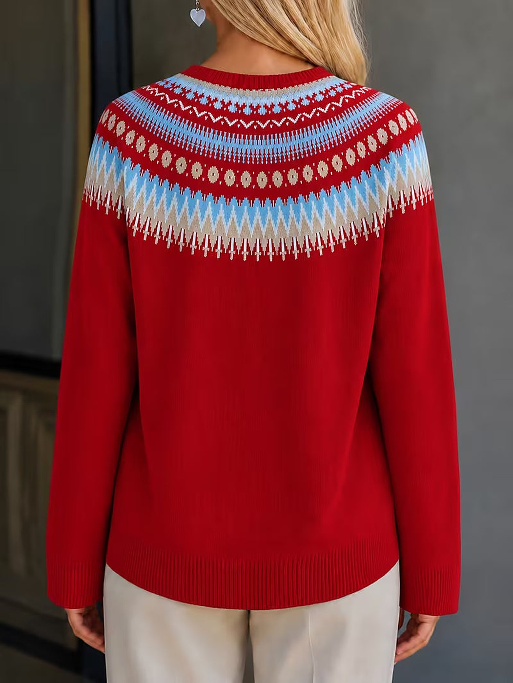 Women's Fair Isle Button Front Cardigan