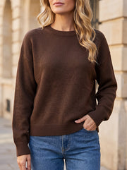 Women's Soft Touch Drop Shoulder Crewneck Sweater