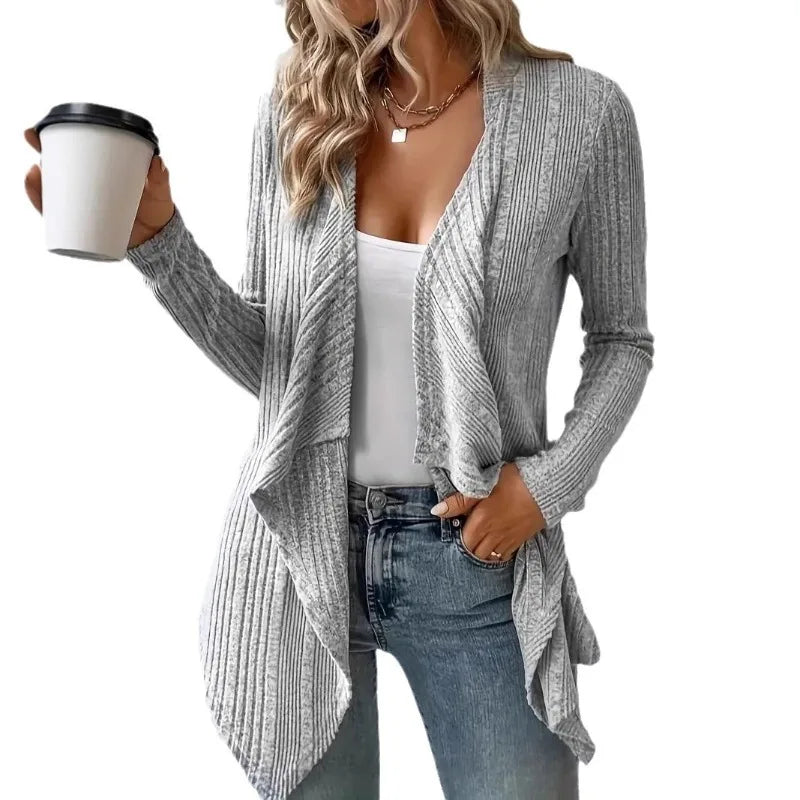 Women's Loose Knit Open Cardigan Sweater