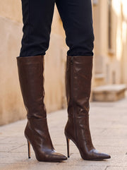 Women's Pointed Toe Stiletto Knee High Boots