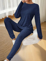 Women's Ribbed Legging Matching Set Long Sleeve
