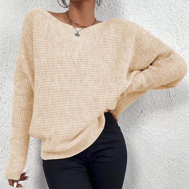 Women's Batwing Sleeve Asymmetric Hem Knit Sweater