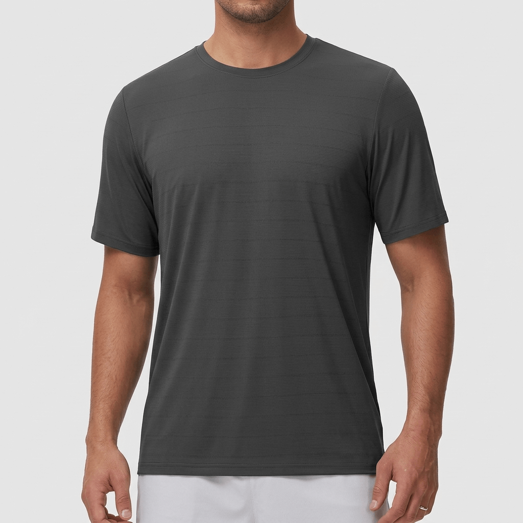 Bluzeo | Soft nylon blend crew neck T-shirt