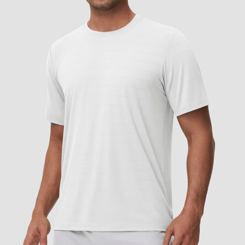 Bluzeo | Soft nylon blend crew neck T-shirt