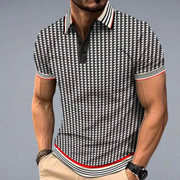 Men's Bold Plaid Short Sleeve Polo Shirt