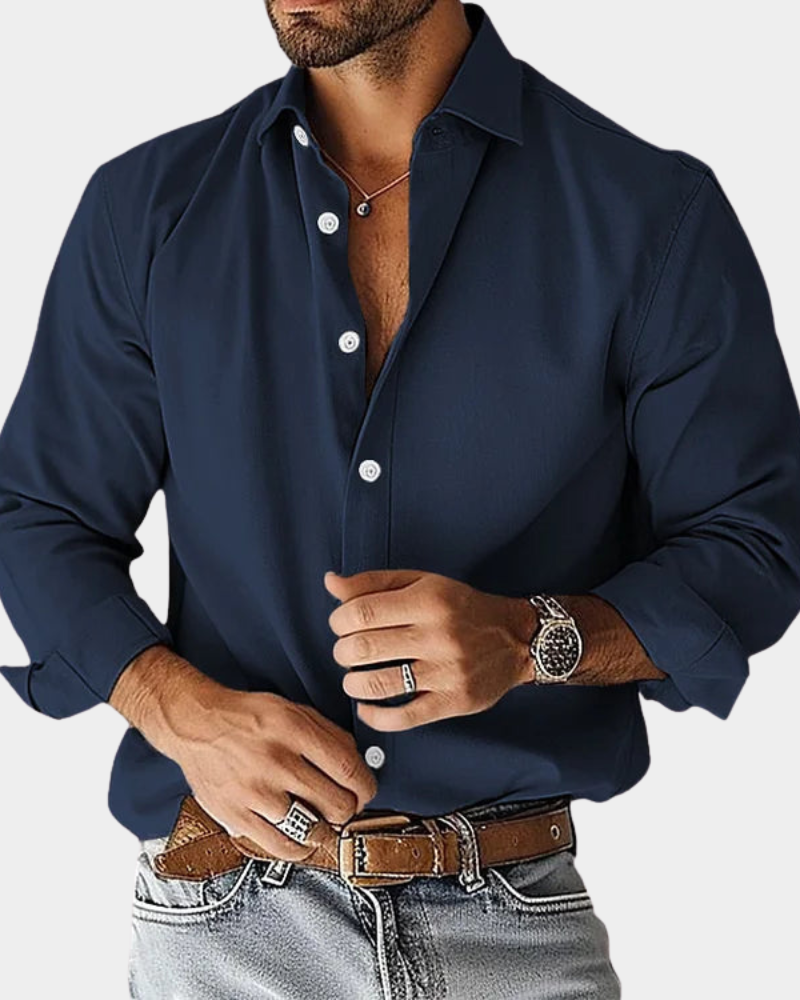 Men's Breathable Casual Button-Down Shirt