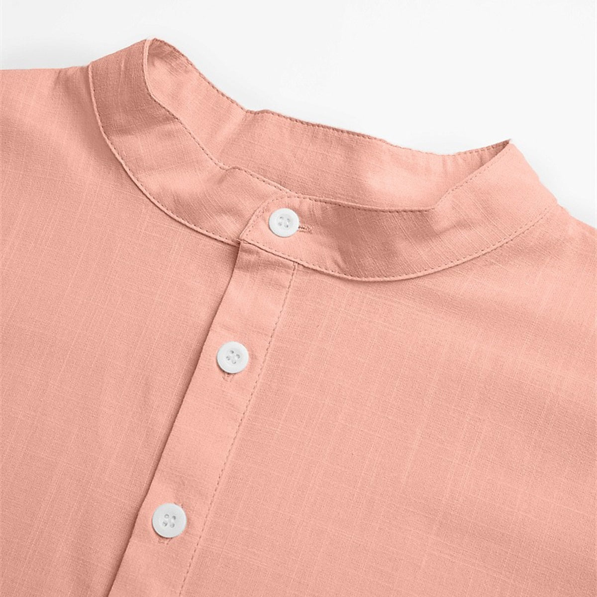 Men's Breathable Cotton Linen Button-Down Shirt