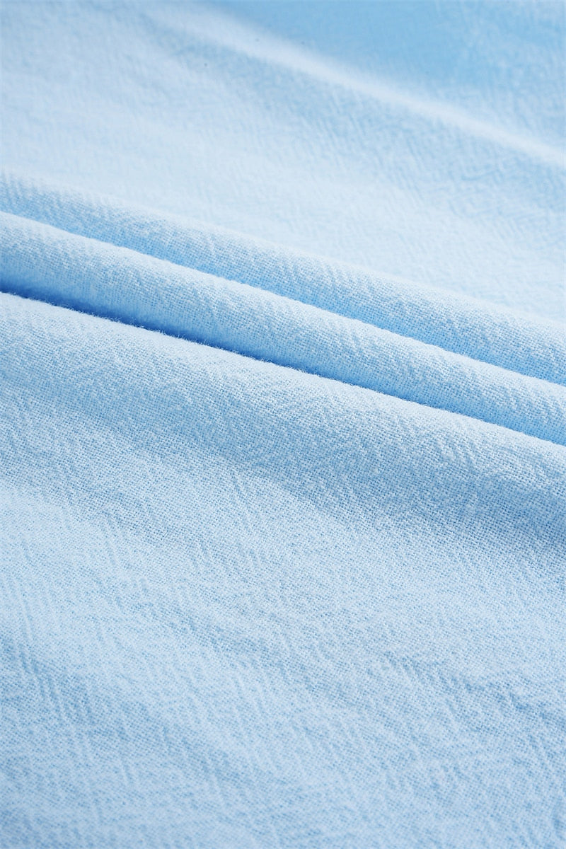 Men's Breathable Cotton Linen Button-Down Shirt
