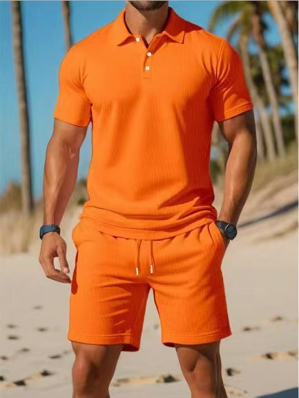 Men's Breathable Fabric Short-Sleeved Suit