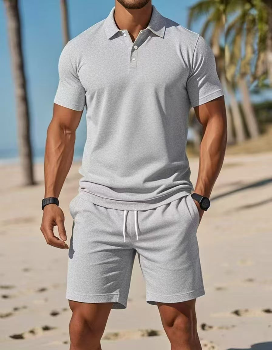 Men's Breathable Fabric Short-Sleeved Suit