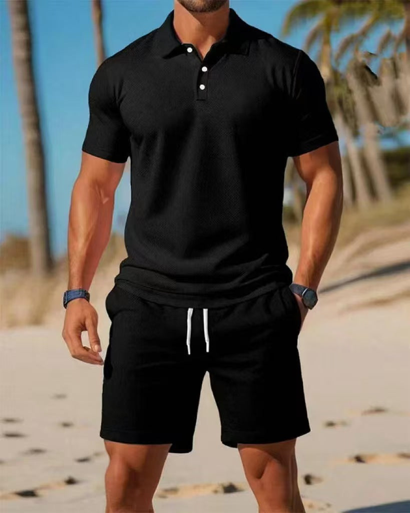 Men's Breathable Fabric Short-Sleeved Suit