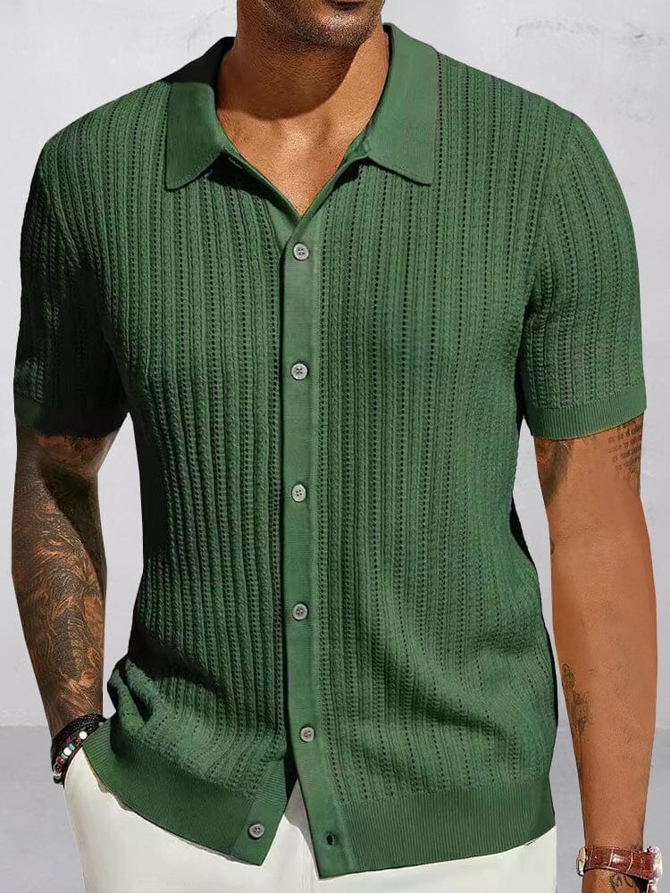 Men's Breathable Hollow Knit T Shirt