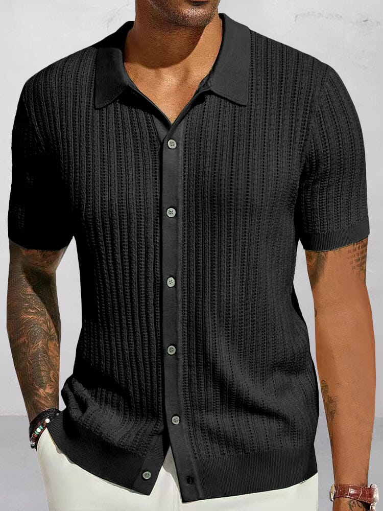 Men's Breathable Hollow Knit T Shirt