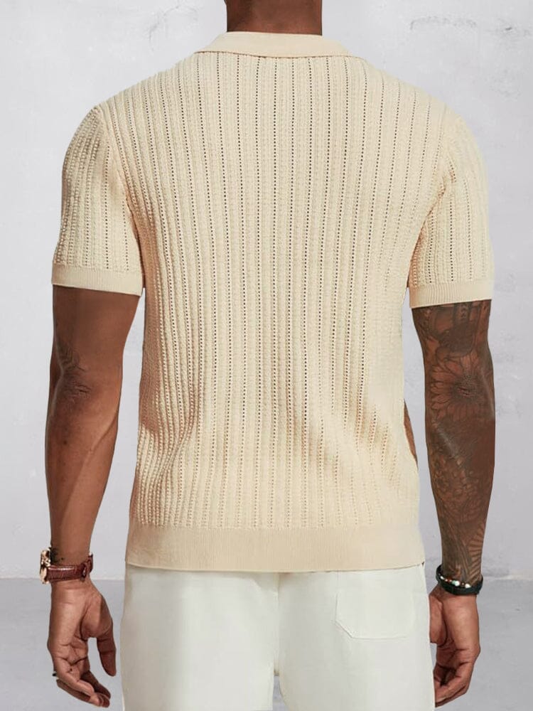 Men's Breathable Hollow Knit T Shirt