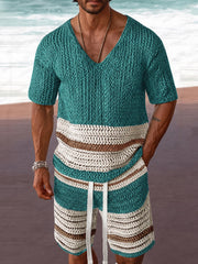 Men's Breathable Knit Casual Set