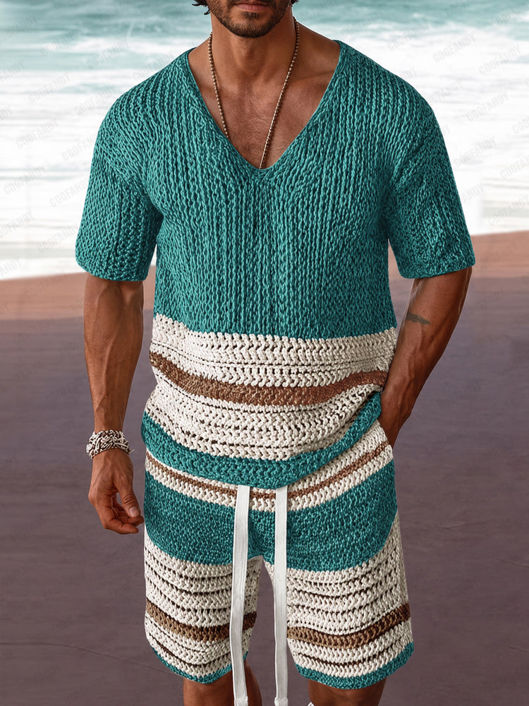 Men's Breathable Knit Casual Set