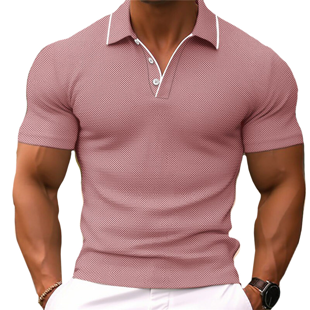 Men's Breathable Knit Polo Shirt