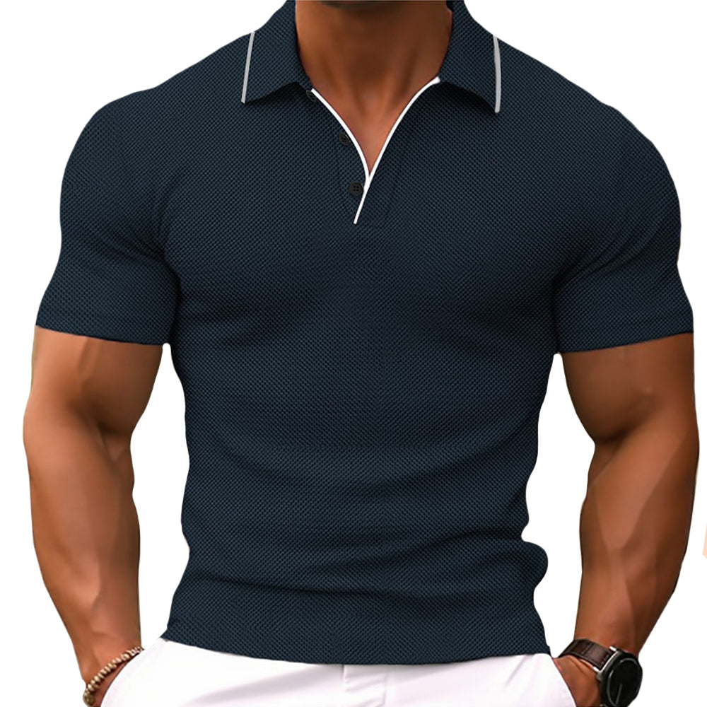 Men's Breathable Knit Polo Shirt