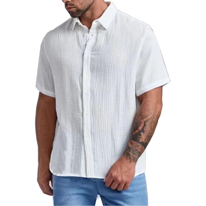 Men's Breathable Linen Button-Down Shirt