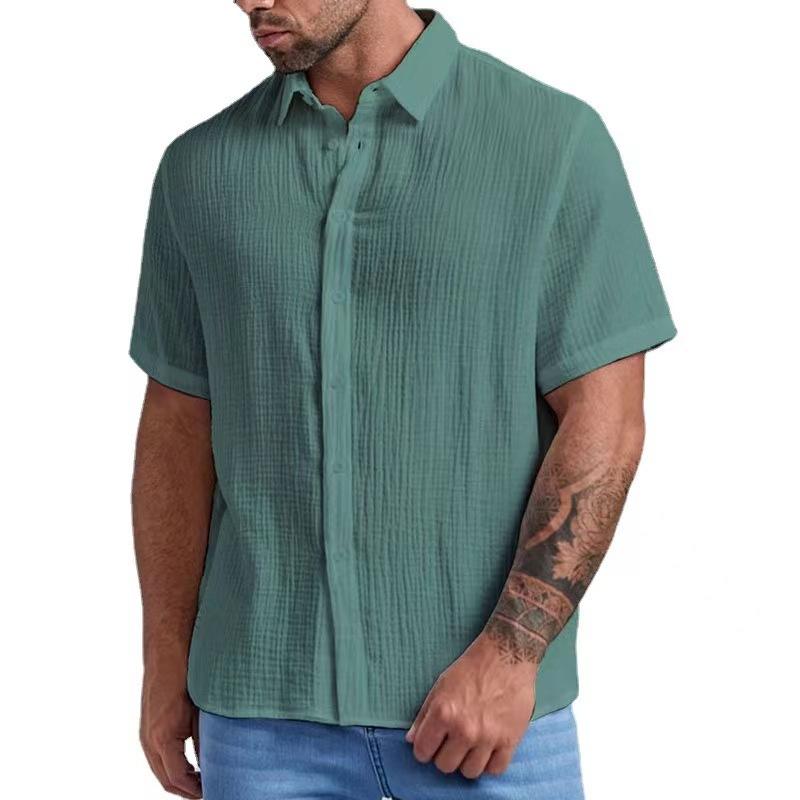 Men's Breathable Linen Button-Down Shirt