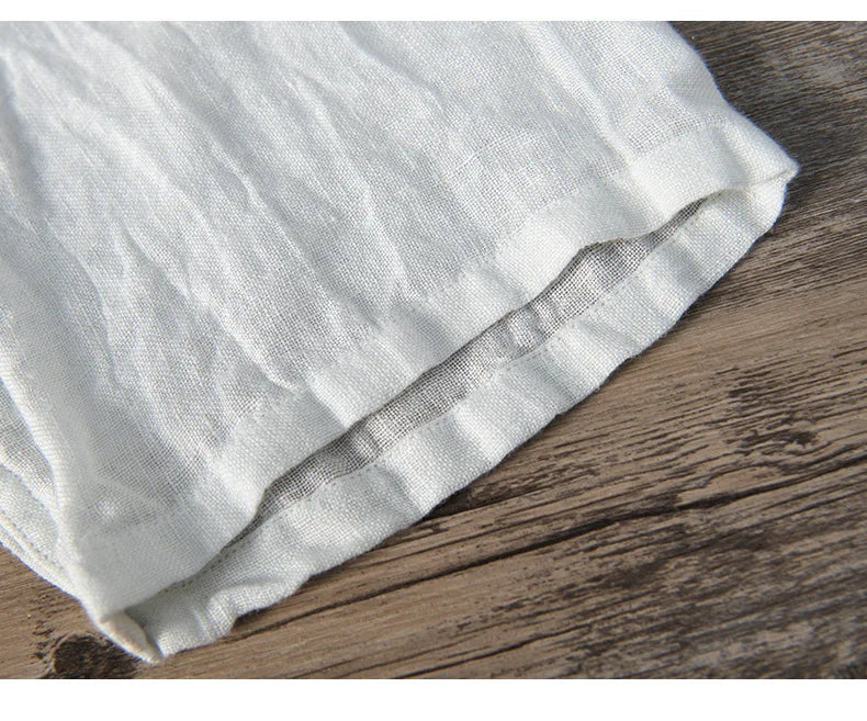 Men's Breathable Linen Button-Down Shirt