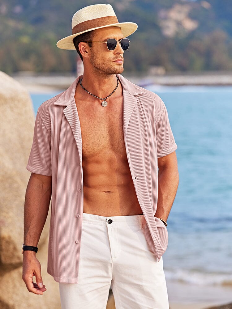 Men's Breathable Polyester Lapel Shirt