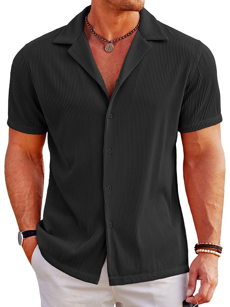 Men's Breathable Polyester Lapel Shirt