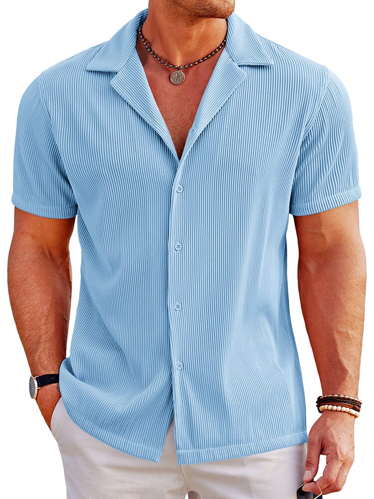 Men's Breathable Polyester Lapel Shirt