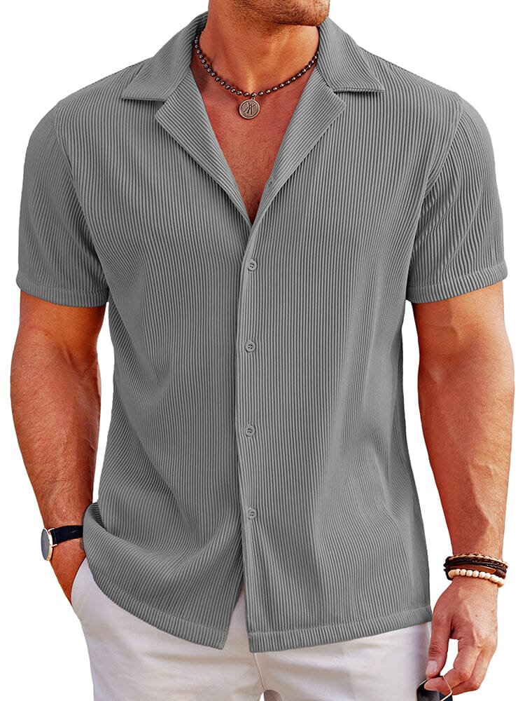 Men's Breathable Polyester Lapel Shirt