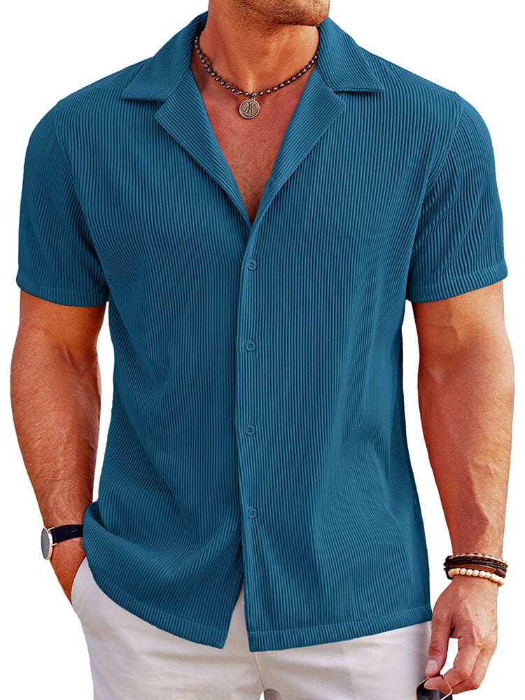 Men's Breathable Polyester Lapel Shirt