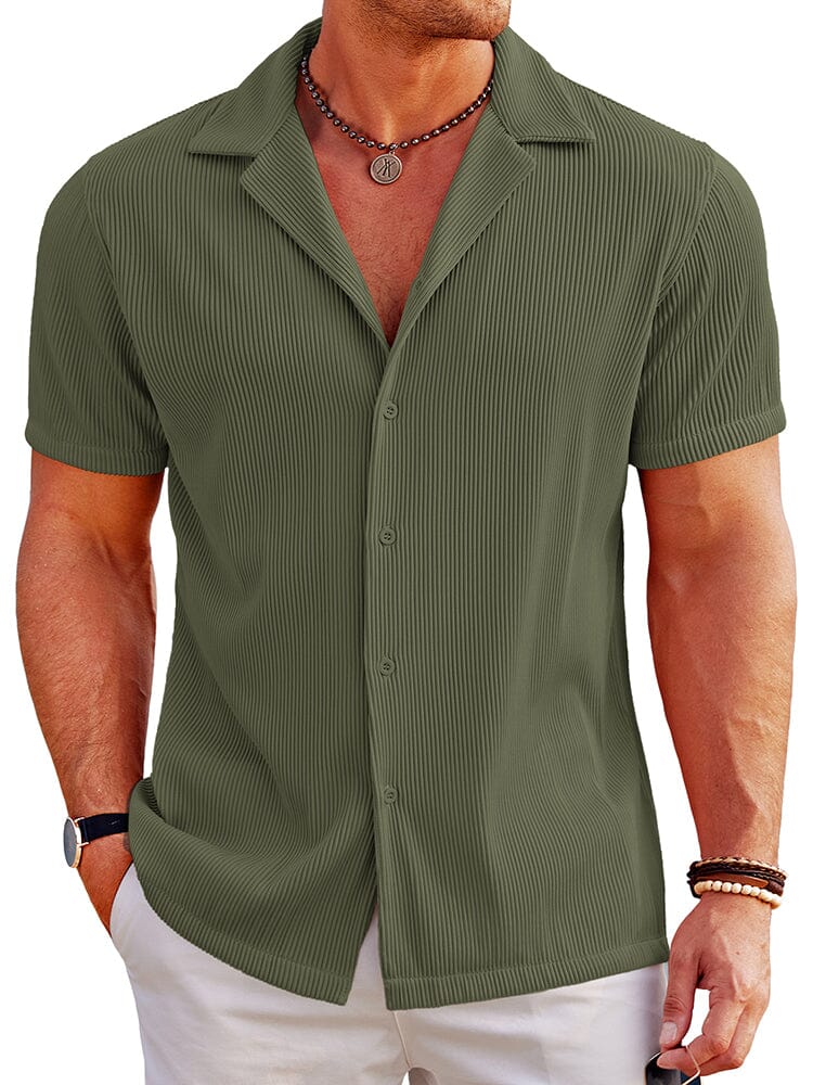 Men's Breathable Polyester Lapel Shirt