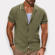 Men's Breathable Viscose Button-Down Shirt