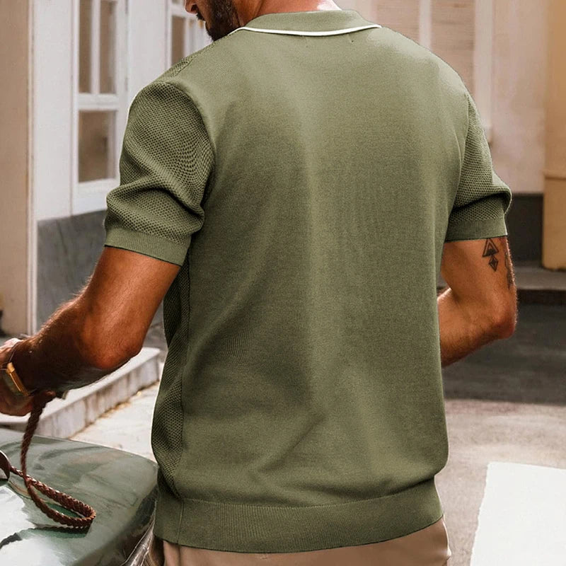Men's Breathable Viscose Button-Down Shirt