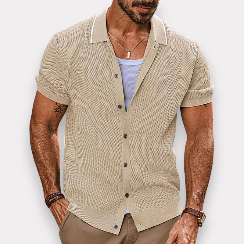 Men's Breathable Viscose Button-Down Shirt