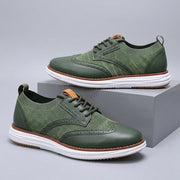 Men's Brogue-Style Lace-Up Hybrid Sneakers
